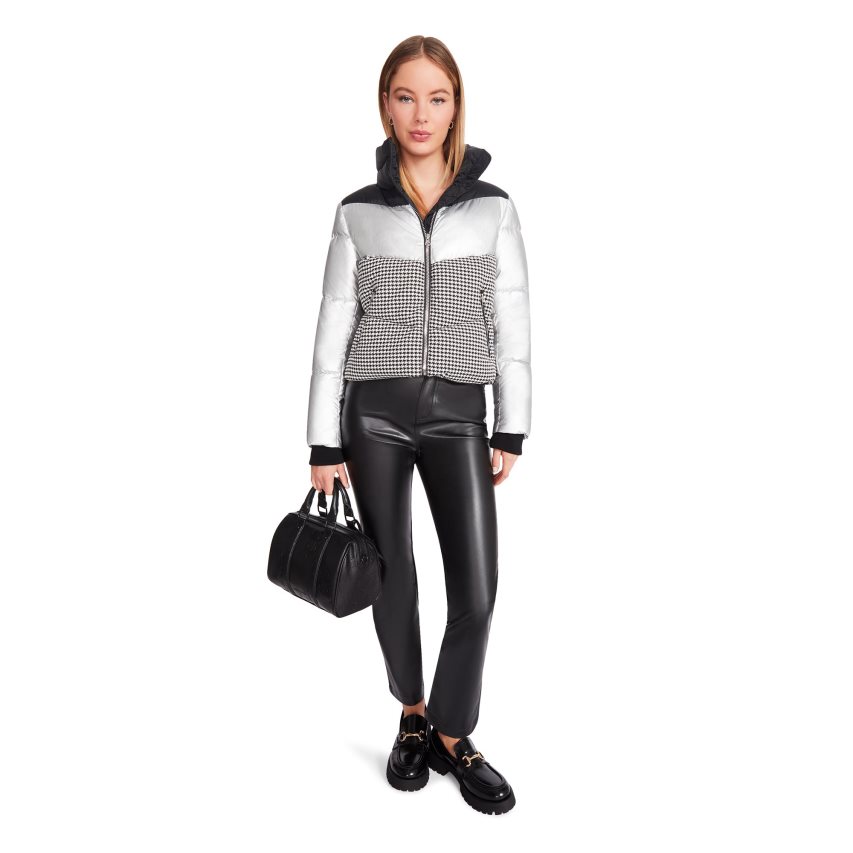 Chaquetas Steve Madden Ariana Mujer Plateadas Negras | ES LB42E8